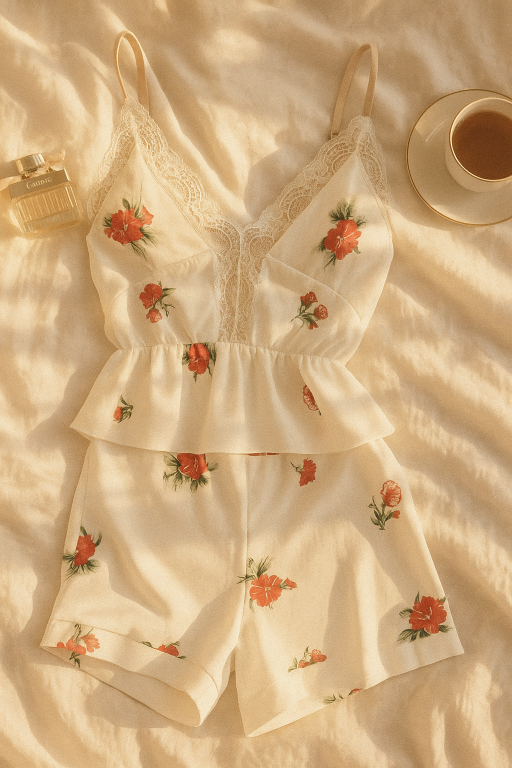 Desenli Şortlu Takım 918