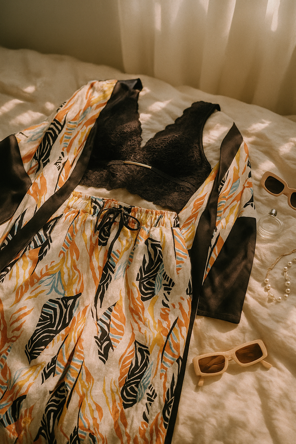 Braletli Üçlü Pijama Takımı 233