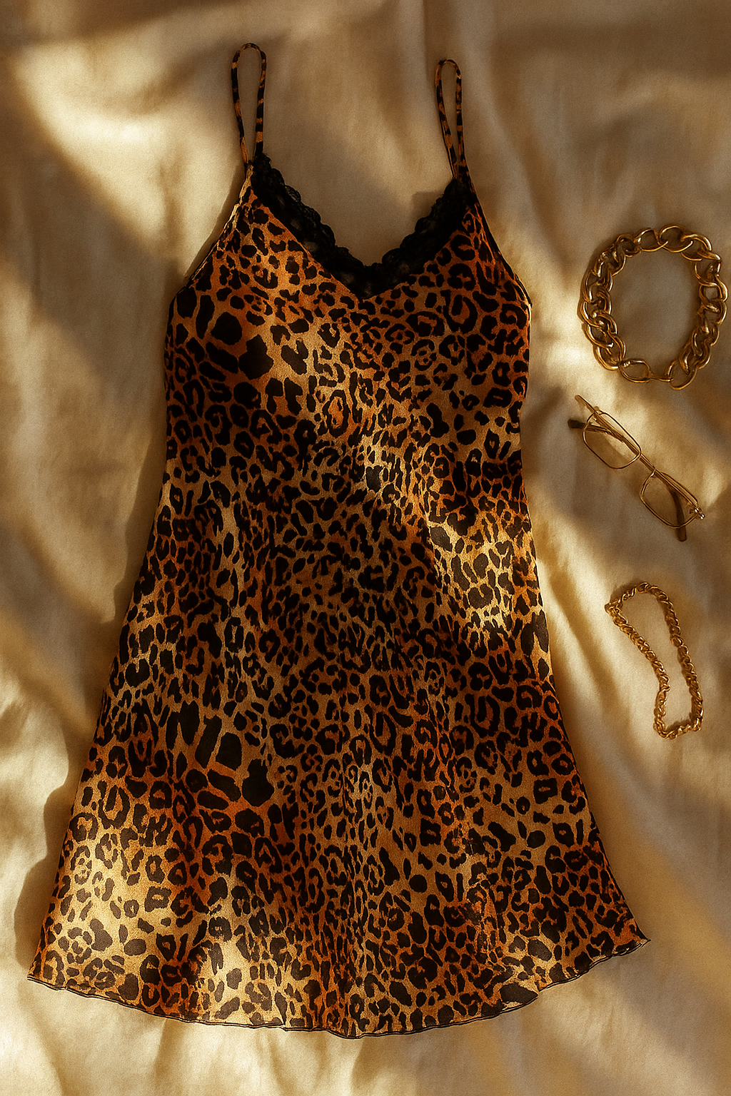 Leopar Desenli Gecelik 352