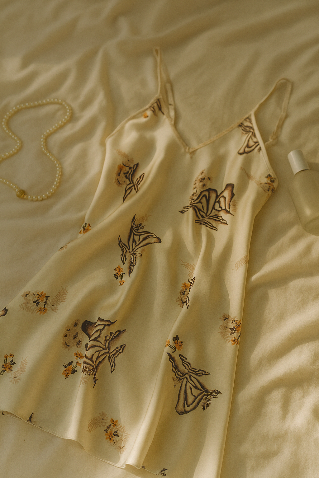 Desenli Saten Gecelik 901