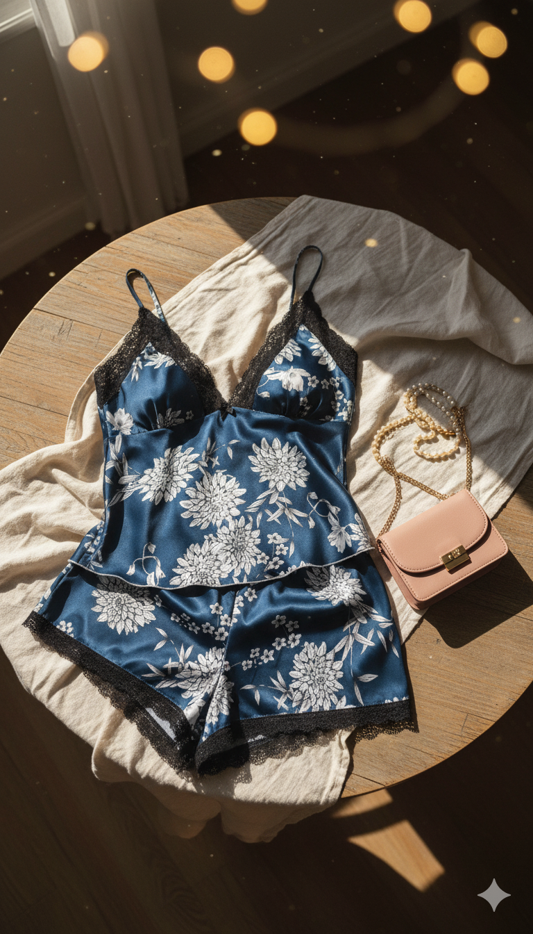 Şortlu Saten Takım 720